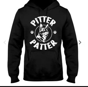 2XL PITTER PATTER UNISEX BLACK  HOODIES.
